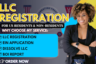 register US llc, wyoming llc, register non resident llc and apply for ein