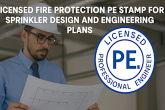 licensed fire protection pe stamp for sprinkler design and engineering plans