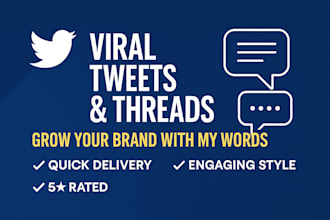 ghostwrite social media caption write engaging tweets and threads to grow brand