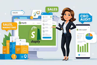 shopify amazon virtual assistant store manager,shopify sales marketing cro audit