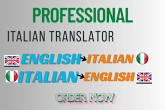 translate english to italian and italian to english