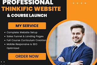 set up your thinkific website, thinkific sales funnel, thinkific course