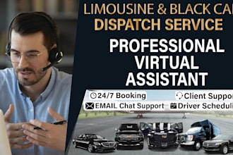 be your virtual assistant, dispatcher for your limousine business