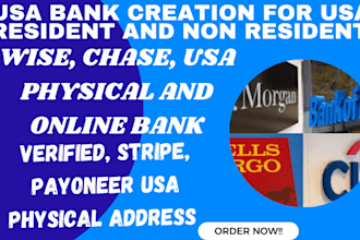 create USA digital and physical bank for any country, USA physical address proof