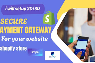 setup 2d 3d seamless payment gateway integrate for your website or shopify store