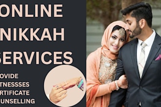 be your online nikah imam and lead islam nikkah as an official imam