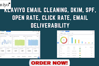 klaviyo email cleaning, dkim, spf, open rate, click rate, email deliverability