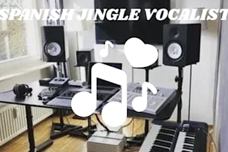 produce and sing jingles, podcast jingles, djintro as your female spanish singer