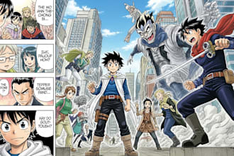 draw amazing manga comic page as your manga artist for manga style illustration