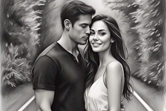 draw a pencil sketch of anything ,pet, lifestyle
