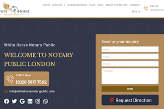 build notary website, notary landing page, notary wordpress website, notary logo