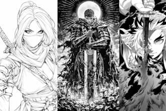 draw manga storyboard anime manga comic page manga artist webtoon manga art