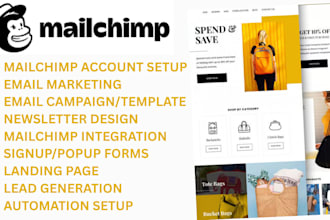 design professional mailchimp email templates, newsletter landing page campaigns