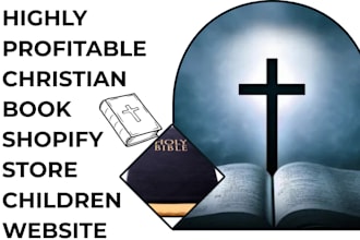 design christian book shopify store children book store dropshipping website