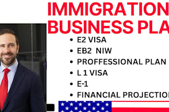 write immigration business plan for USA e2 and eb2 niw visa