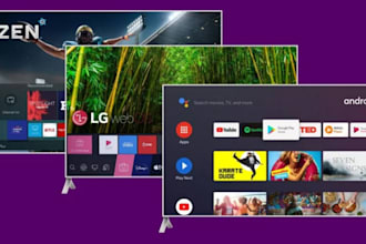 develop smart tv app android app samsung tizen lg webos roku amazon fire TV