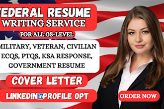 create a professional federal resume and cover letter for usajobs