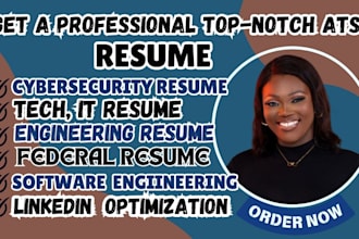 write cybersecurity resume, IT, engineering, tech, software engineer and federal