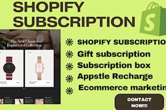 set up shopify subscription box store design  conversion website customization