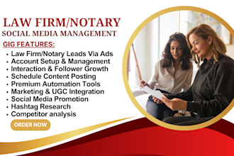 be your law firm notary social media manager content creator instagram marketing