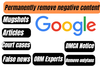 permanently remove mugshots cases news articles delete negative links in google