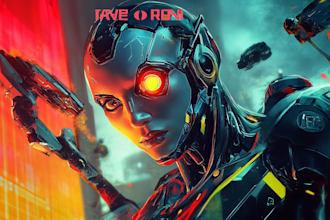 draw a sci fi character illustration or sci fi character