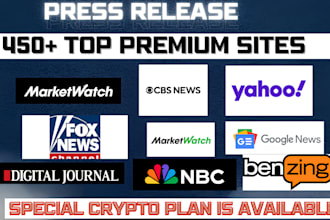 do press release writing and distribute it to top premium site