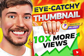 design attractive amazing clickbait youtube thumbnail