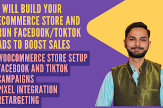 build your ecommerce store and run facebook and tiktok ads to boost sales