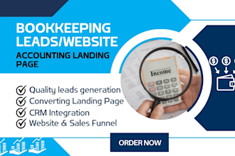 generate bookkeeping leads accounting leads bookkeeping landing page
