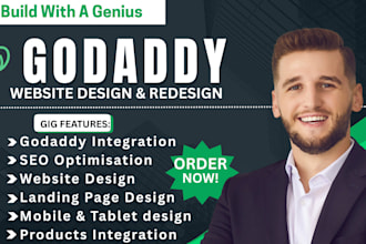 do godaddy website design, godaddy SEO, godaddy landing page, godaddy redesign