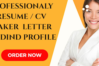 be your  professional cv writer and design  resume maker