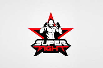 create standout awesome fighting event logo