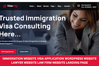 setup immigration website visa application wordpress website lawyer website