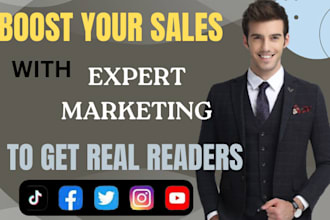 boost sales and market, promote your ebook, amazon kindle and get real readers