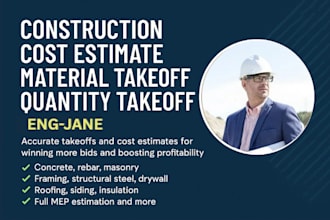 do construction cost estimate, material takeoff , quantity takeoff planswift