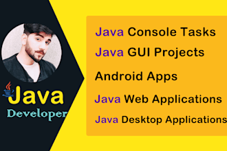 develop java projects, spring boot apps, web application and android
