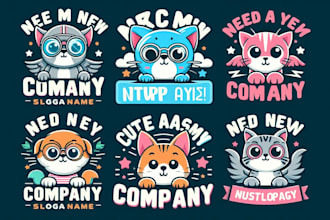 design cute animal mascot logo with satisfaction guaranteed