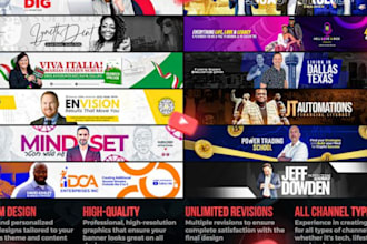 design facebook banner cover photo, youtube banner, website banner