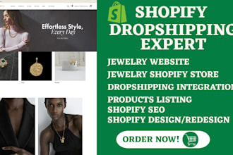 design shopify jewelry website shopify handmade gold jewelry dropshipping store