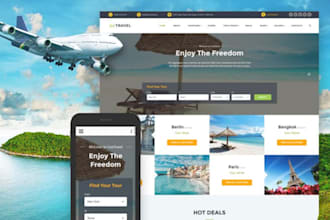 design wordpress tourism website vacation website travel website travel agency