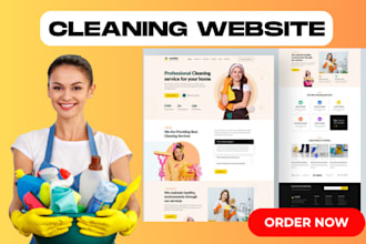 build house office cleaning wordpress booking  website commercial landing page