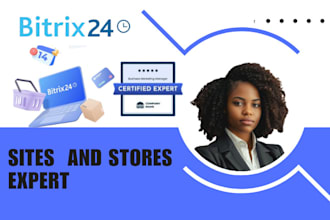 setup bitrix24 sites and store inventory ai copilot landing page website expert