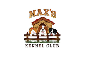 make super animals doggie logo for maxs kennel club