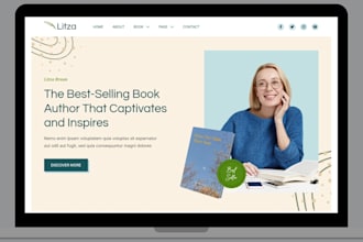 design a professional author website, book author website, or ebook website