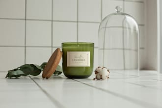 design custom product packaging and candle label with canva