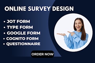 create online survey form using jotform, google form,to fill survey respondent