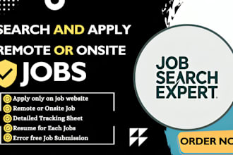 search and apply remote, onsite, online job,  job application on your behalf