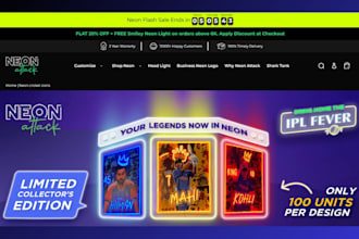 design custom neon sign website neon light shopify store led dropshipping store
