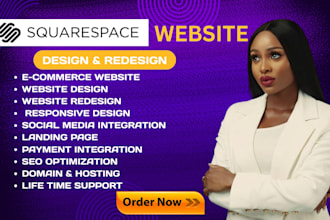 design squarespace website, redesign squarespace website, square website design